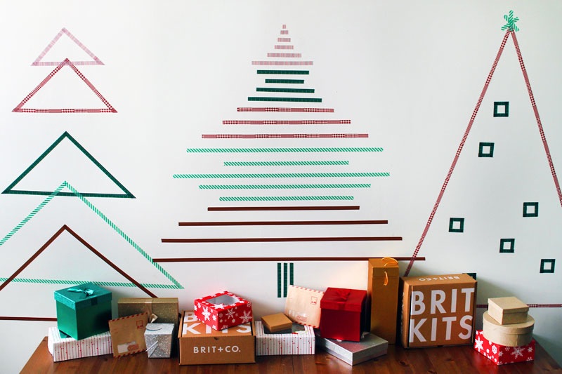 Minimal and easy Washi Tape Christmas Tree