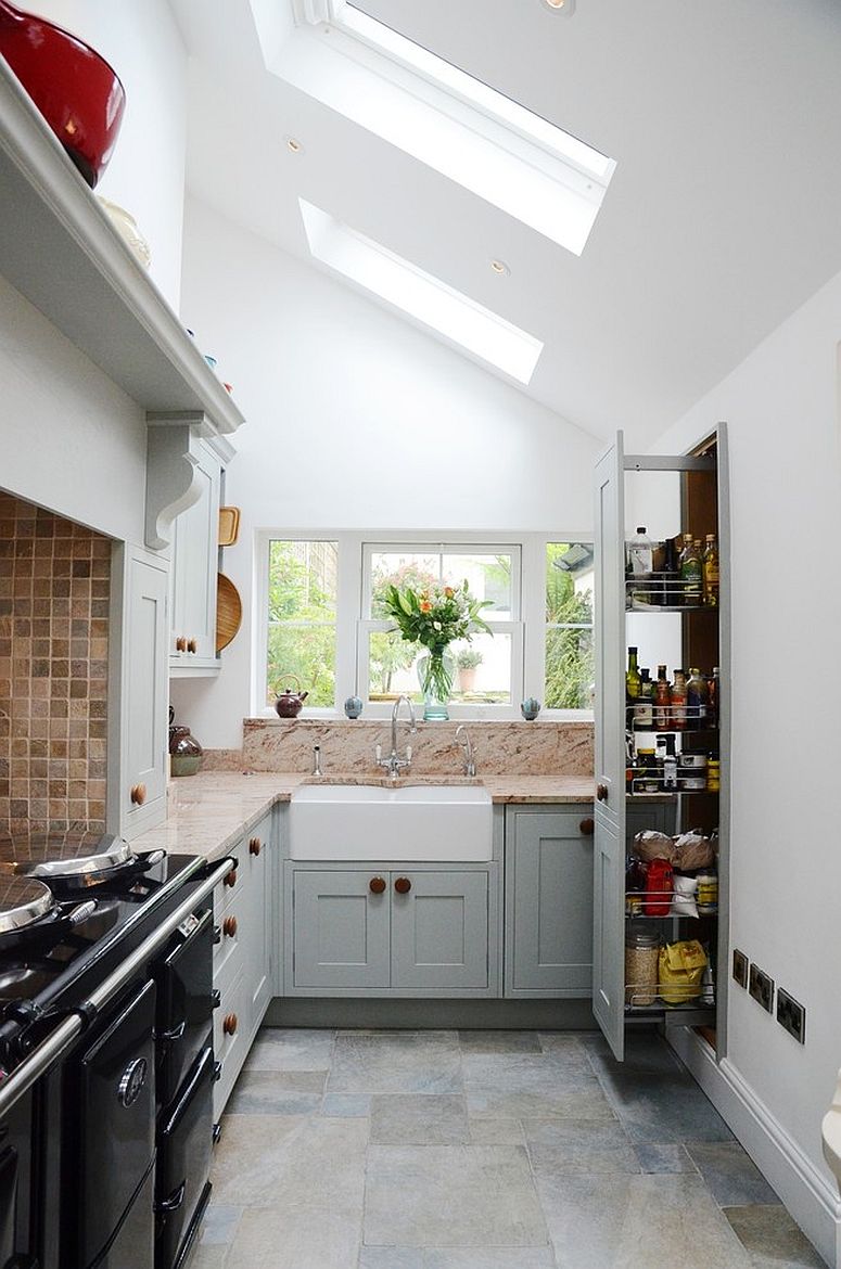 Modern-traditional-kitchen-with-a-pantry-that-can-be-tucked-away-into-the-walls