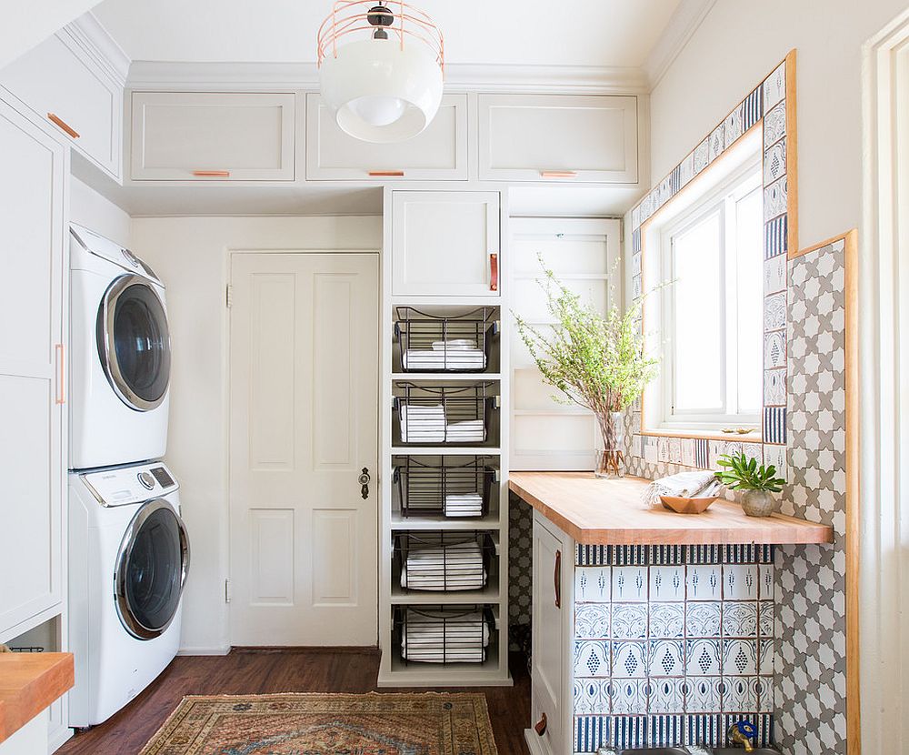 Moroccan tiled sections around the window and below steal the show here