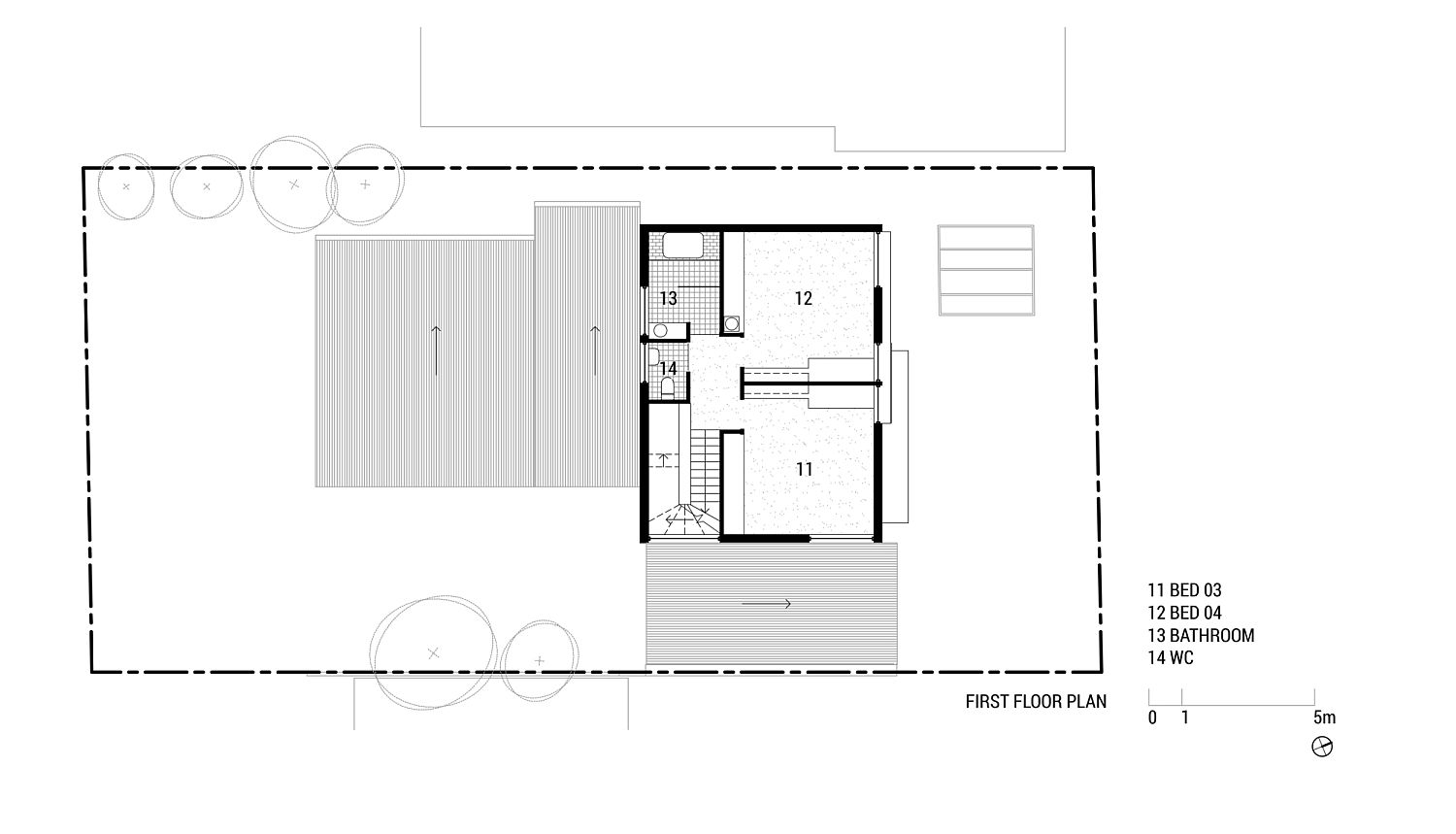 Second floor plan of Ruby Residence