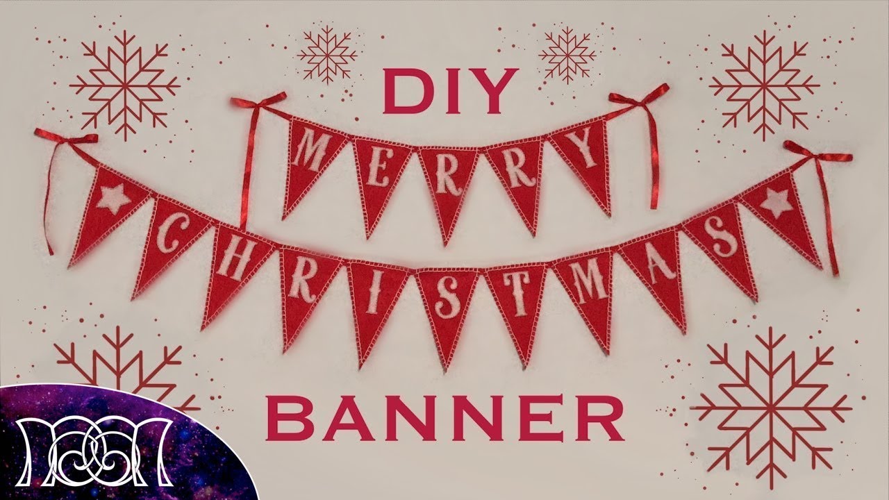 Simple and easy to craft Merry Christmas banner DIY