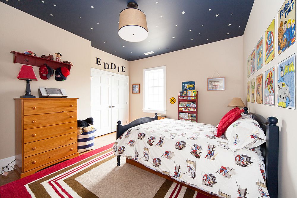 Starry-ceiling-for-the-kids-room-steals-the-spotlight-here
