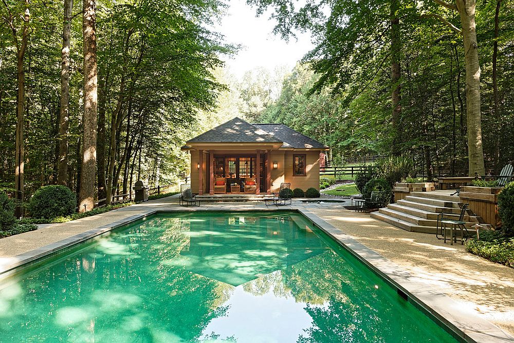 Take a rustic approach to pool house design