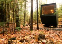 Tiny-cabin-in-the-woods-with-a-black-exterior-and-space-savvy-design-217x155