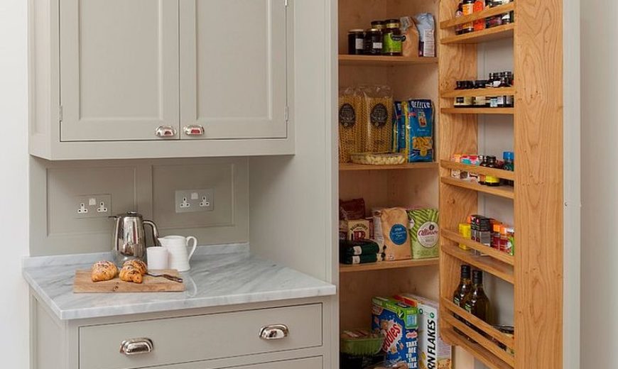 Traditional kitchen cabinet with pantry built into it, Kitchen Storage  Ideas: Maximizing Space with 25 Smart Small Pantries, Decoist