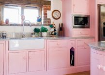 Traditional-kitchen-in-pink-with-wooden-ceiling-beams-217x155