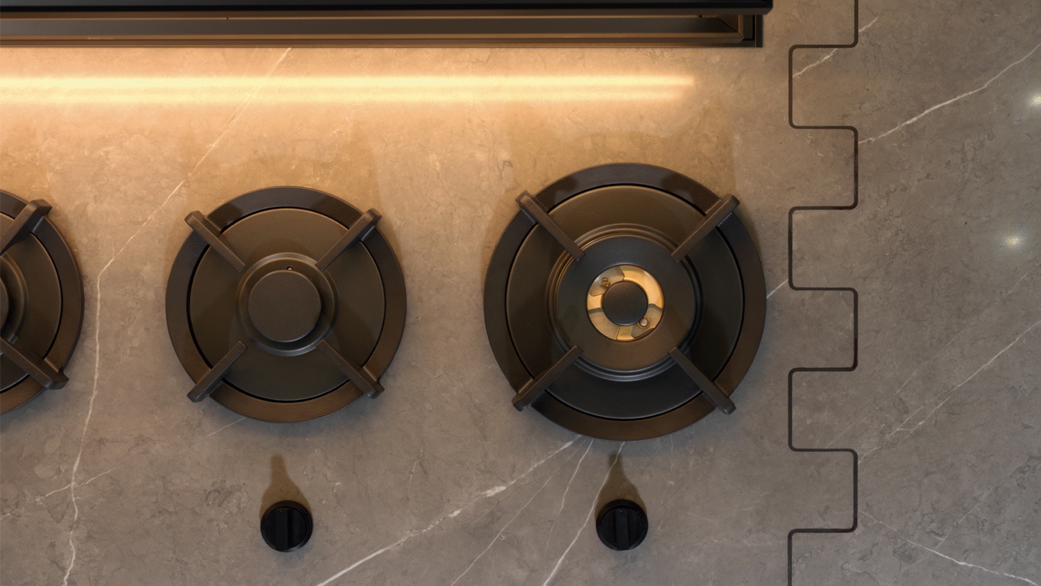 4. Cooking hobs and XLIGHT worktop