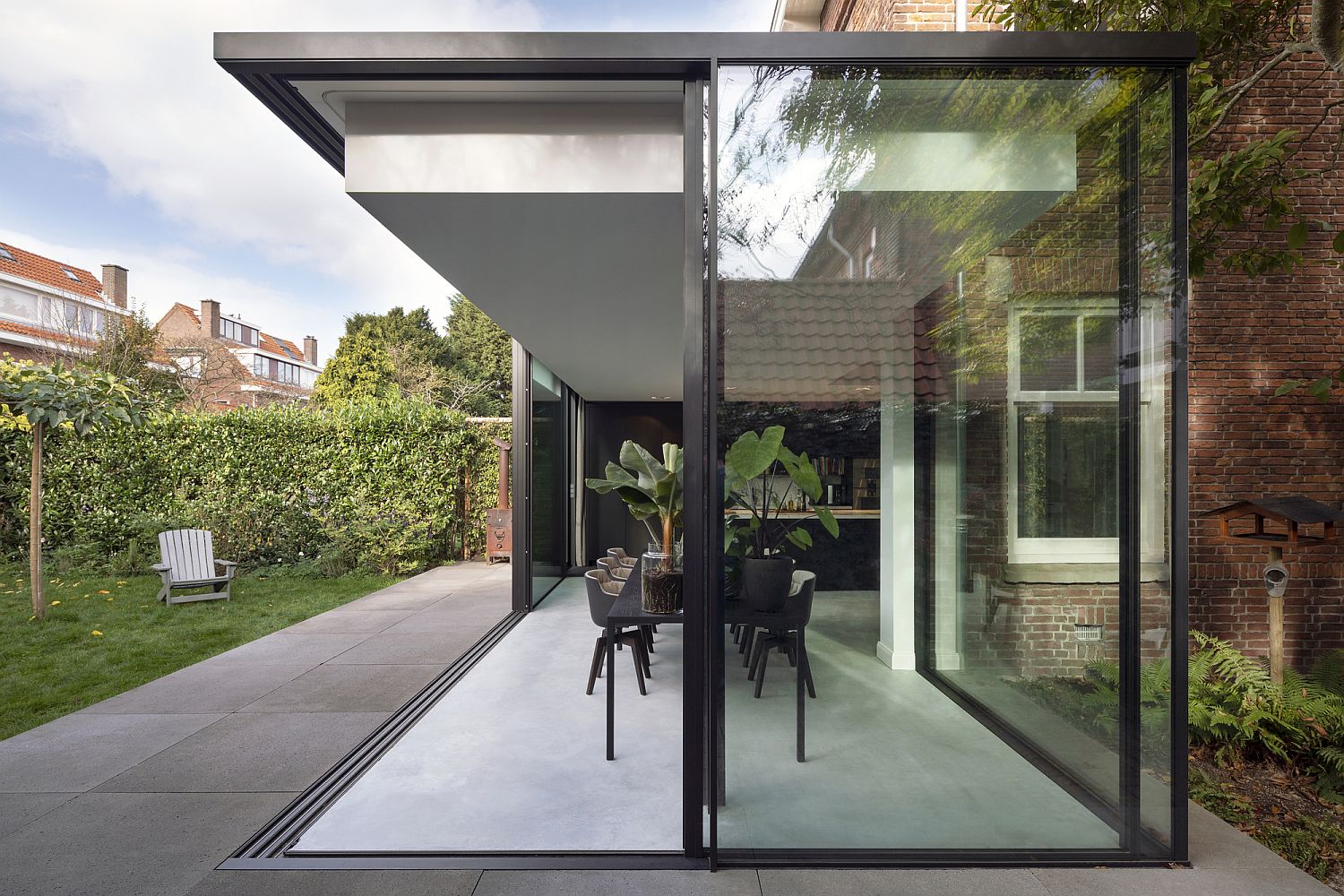 Dining room of the house feels like it is on the outside even when on the inside