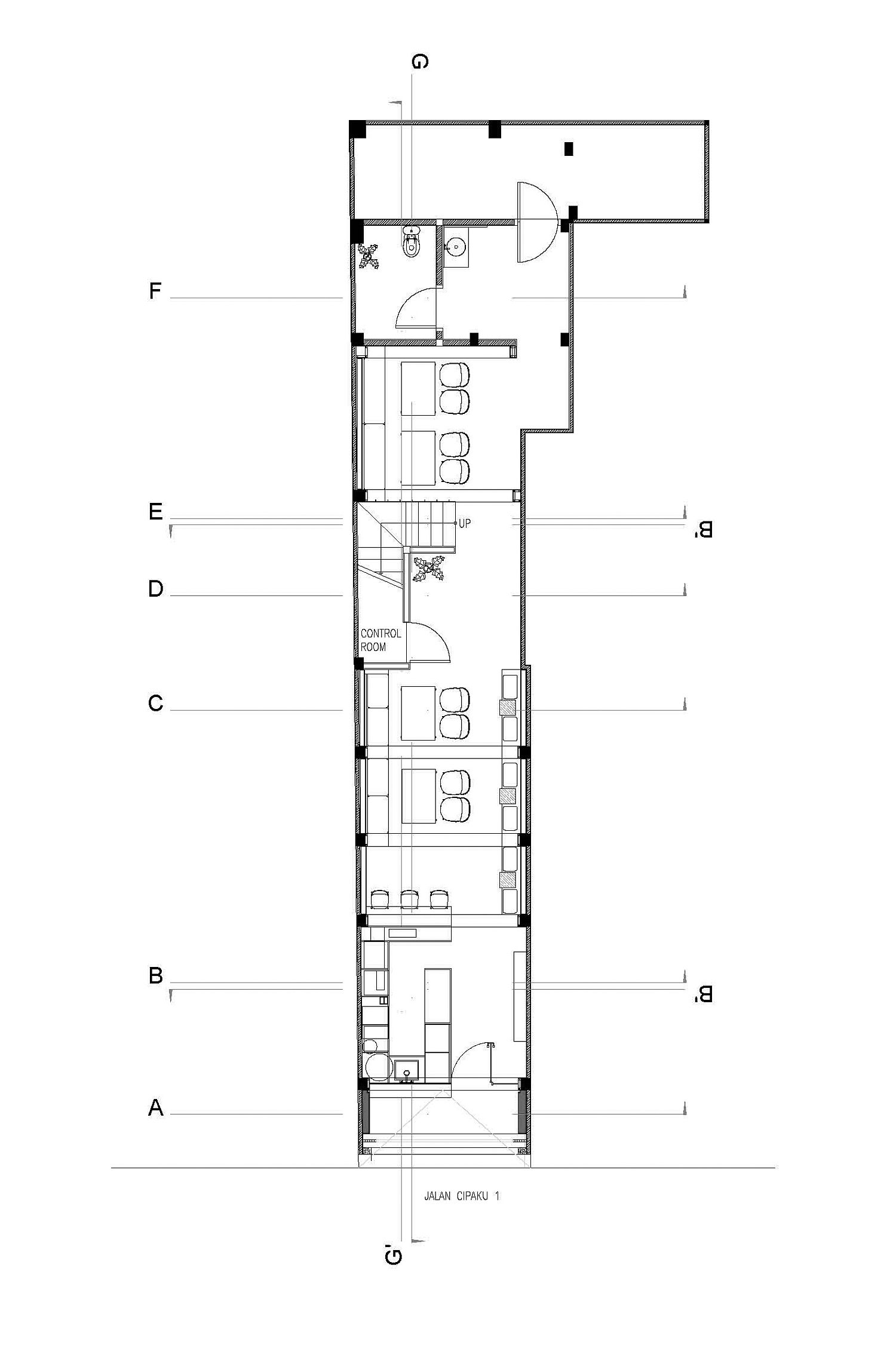 First floor design plan of Cliq Coffee