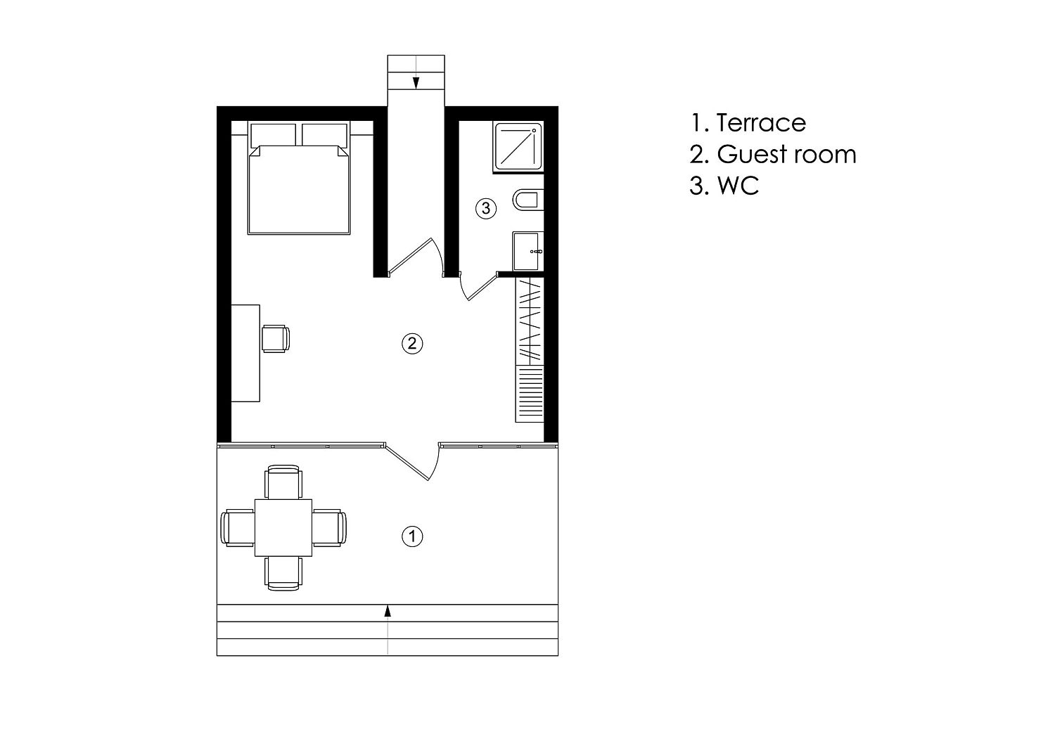 Floor Plan of Guest Houses in Relax Park Verholy