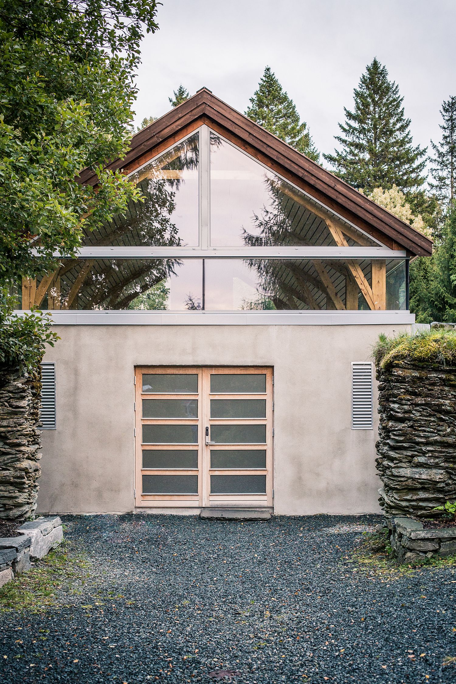 Glass panels bring modernity and light to the renovated farm distellery