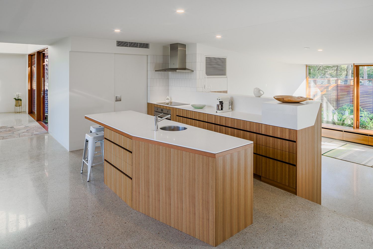 Gorgeous-wood-and-white-kitchen