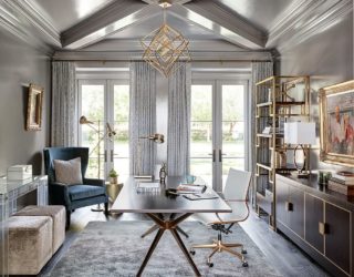 25 Trendy Gray Home Offices Combining Sophistication with Organization