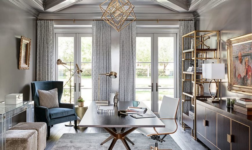 25 Trendy Gray Home Offices Combining Sophistication with Organization