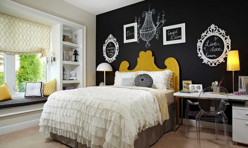 Dark and Dramatic: Give Your Bedroom a Glam Makeover with Black Accent Wall