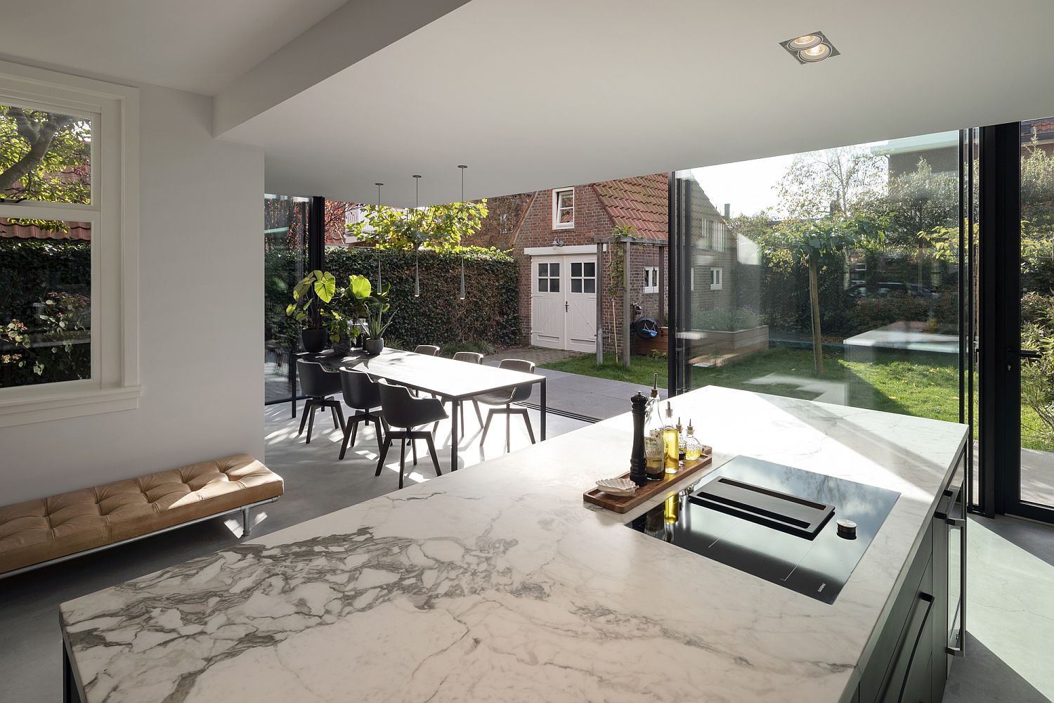 Marble countertops for the kitchen island