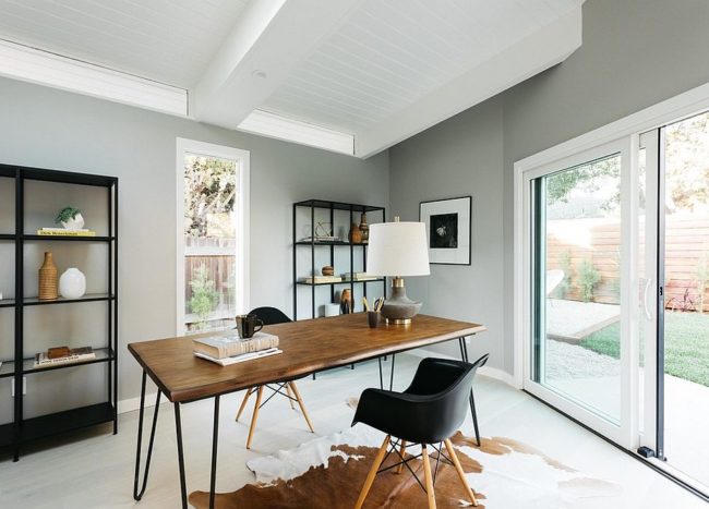 25 Trendy Gray Home Offices Combining Sophistication with Organization ...