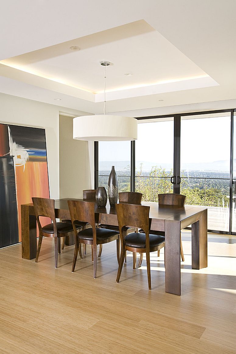 Minimal and modern white pendant for the contemporary dining room