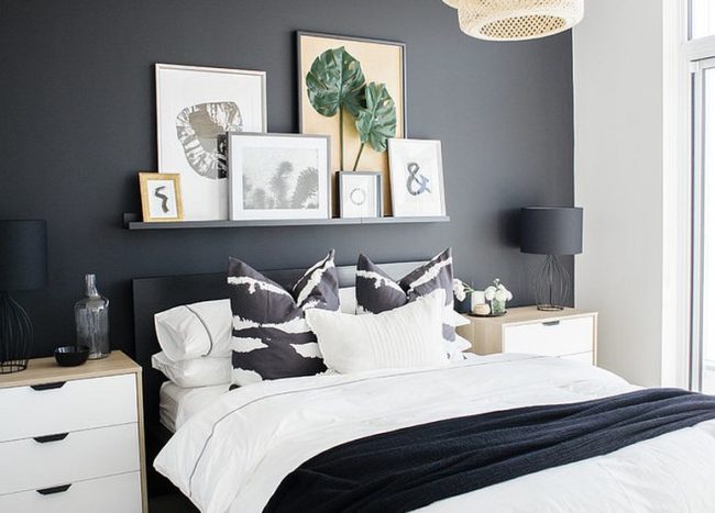 Dark and Dramatic: Give Your Bedroom a Glam Makeover with Black Accent ...