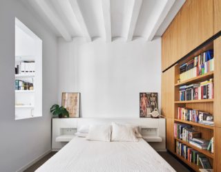 Custom Oak Units and Shelves Bring Freshness to this Revamped Barcelona Apartment