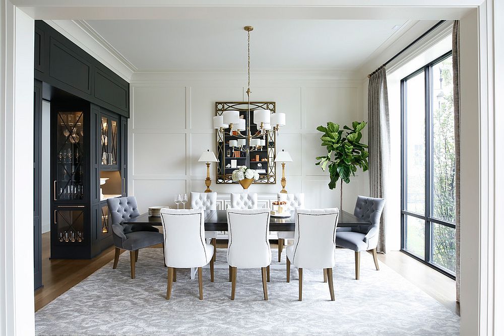 Modern white chandelier on sale dining room