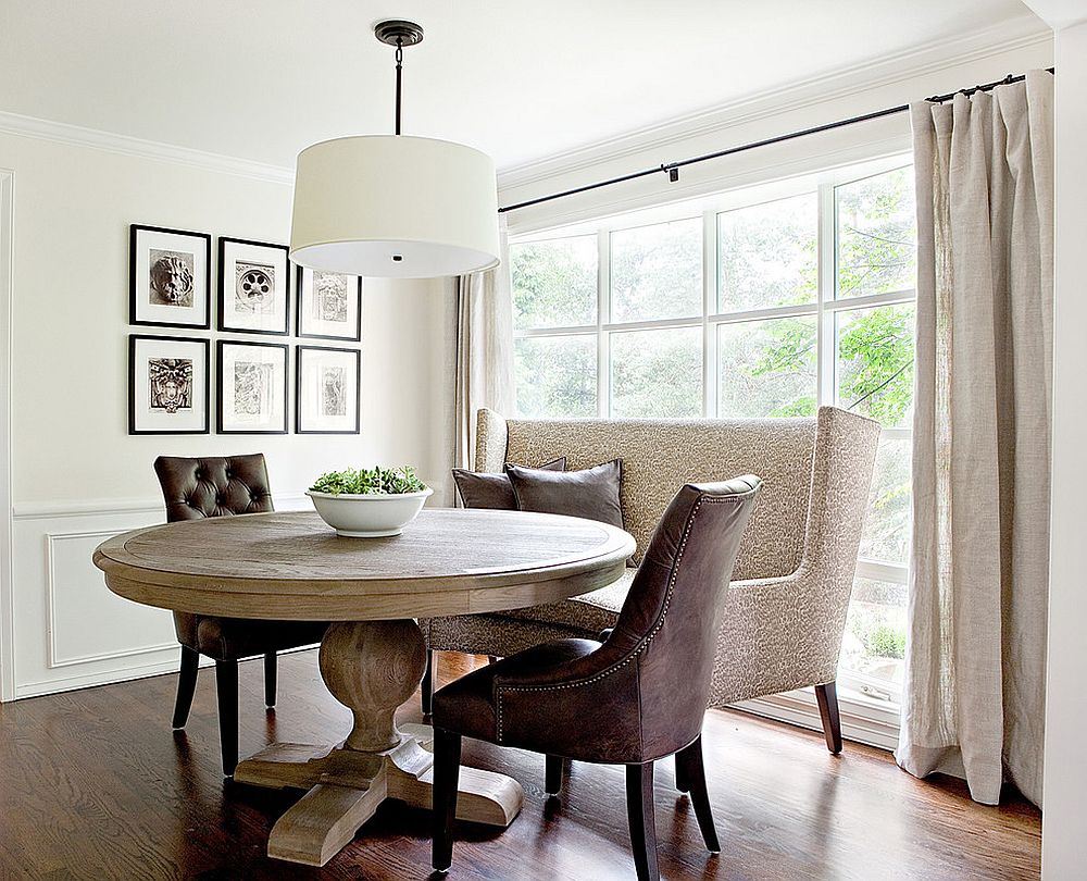 drum light over dining room table