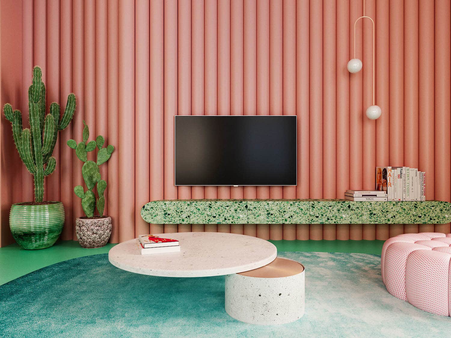 Coral-meets-pink-and-green