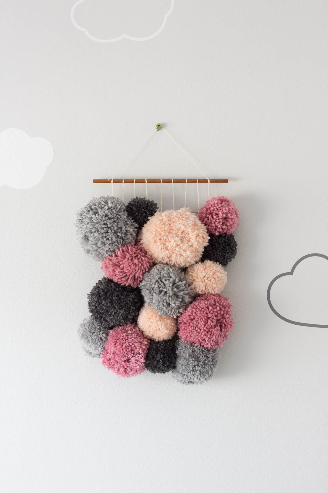 DIY Pom Pom Tassel Heart Wall Hanging - A Kailo Chic Life