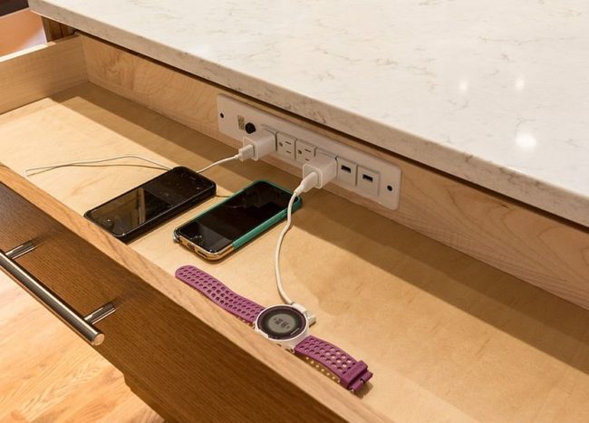 Smart Kitchen Charging Stations And Drawers To Always Stay Connected   Dedicated Cabinet For Charging Your Gadgets In The Kitchen Makes Your Life A Whole Lot Easier 650x467 