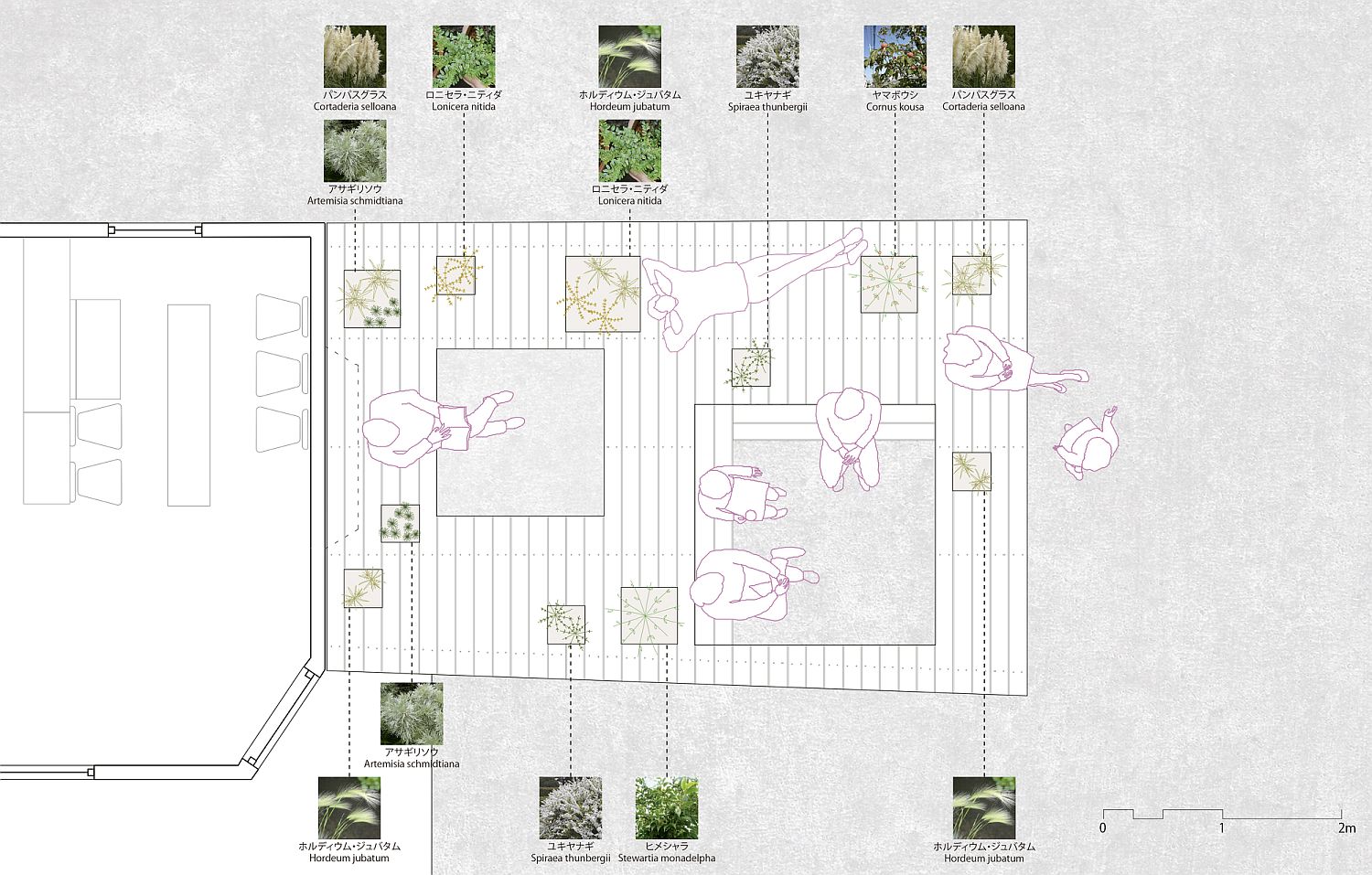 Drawings and design of the Pit Terrace