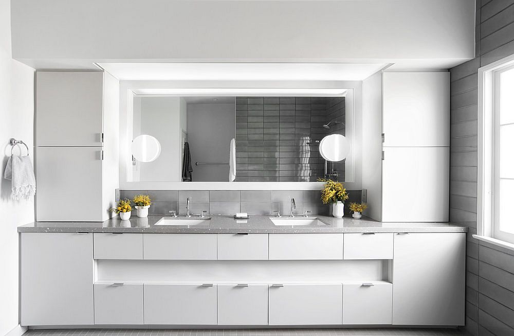 Modern-minimal-bathroom-in-white-and-gray