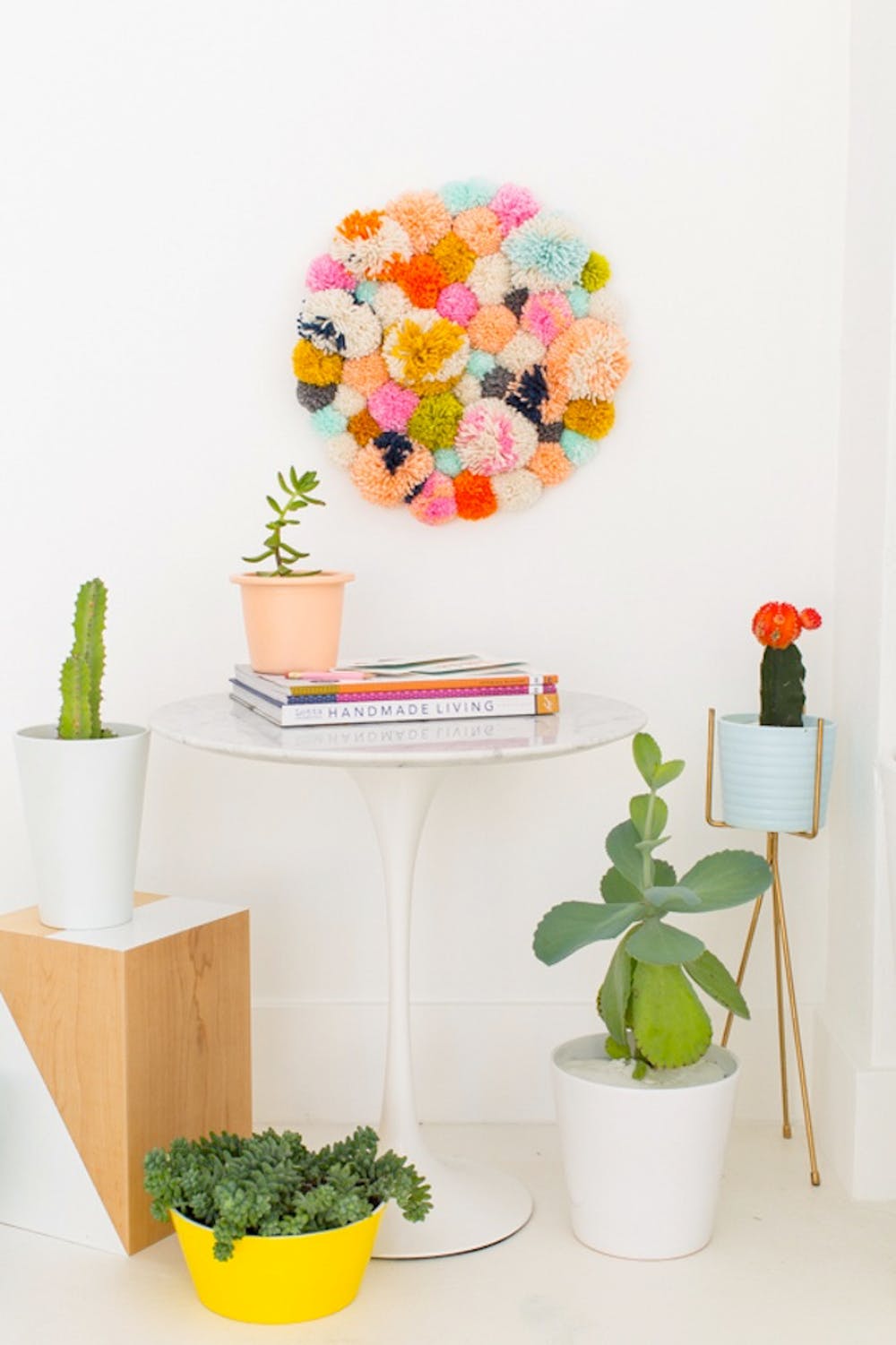 Pom pom wall hanging