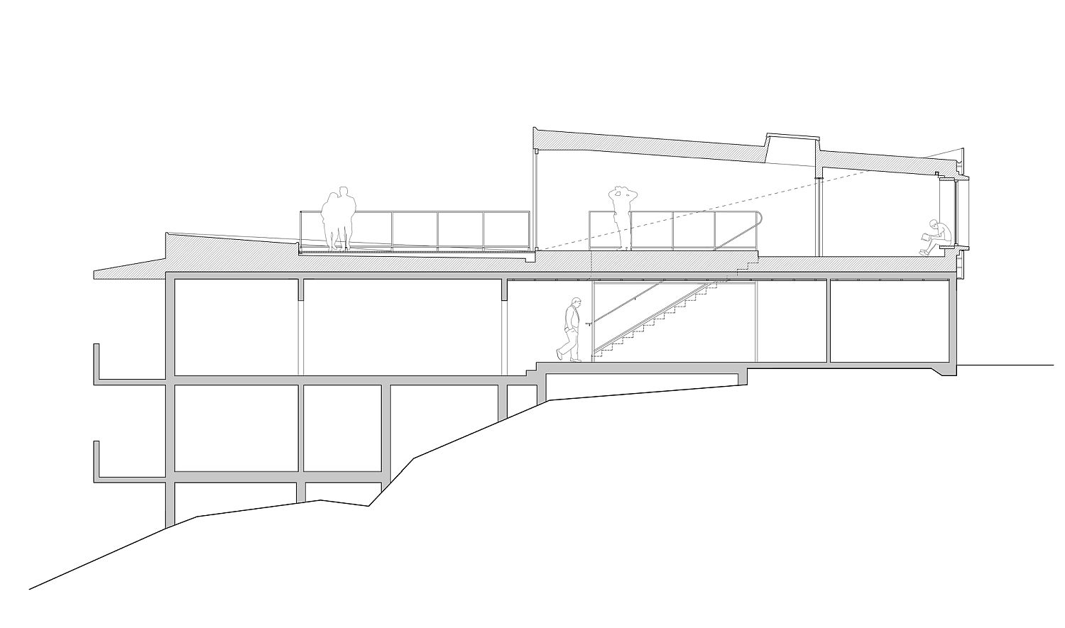 Sectional view of the Cyclops House