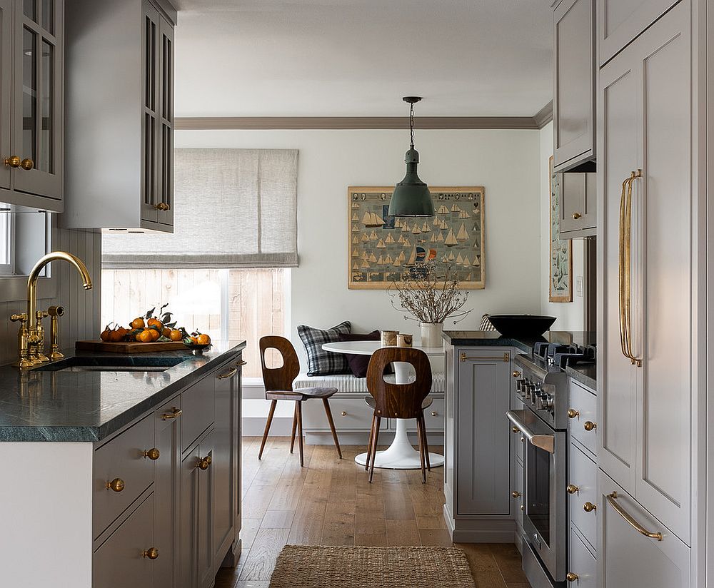 Shaker-style cabinets bring symmetry and style to the modern kitchen