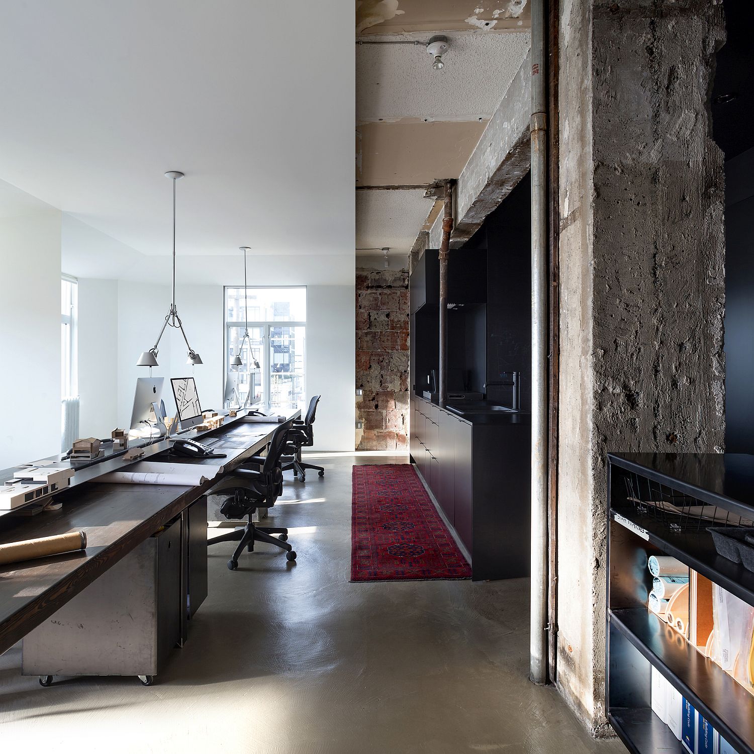 Studio-Three-in-Vancouver-combines-minimalism-with-raw-industrial-flair