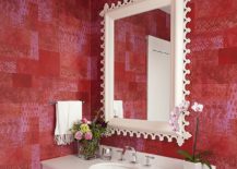 Awesome-eclectic-bathroom-in-red-with-patchwork-wallpaper-that-sets-the-mood-217x155