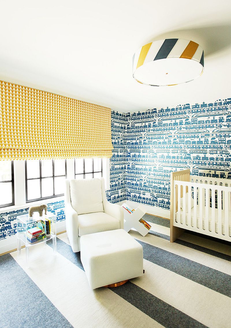 Choosing the perfect wallpaper for your nursery depends both on color and style