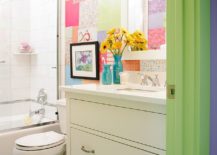 Colorful-pathwork-wallpaper-for-the-eclectic-kids-bathroom-217x155