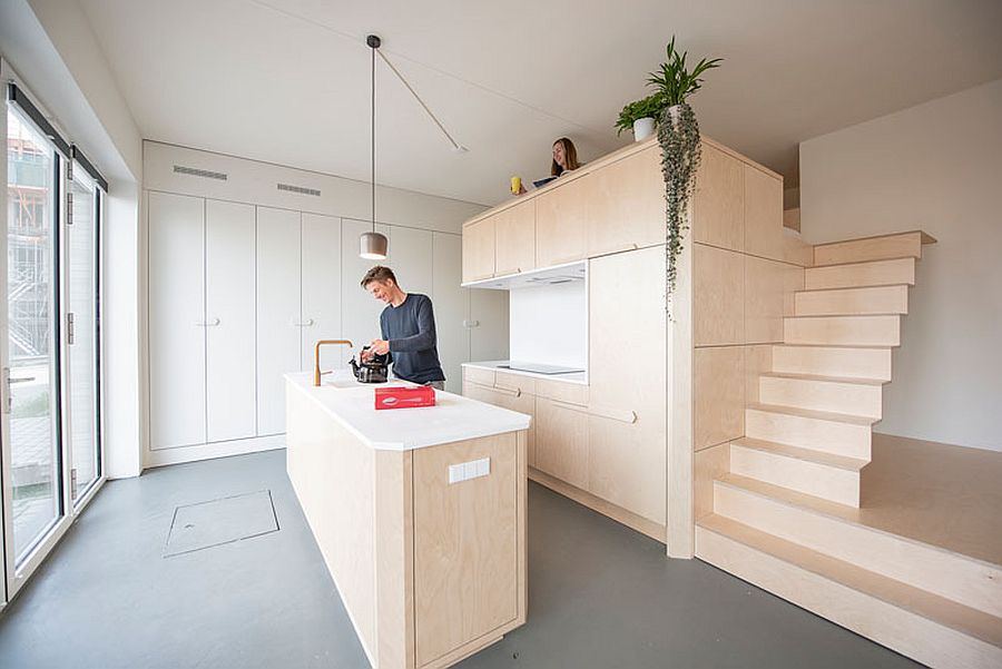 Create you own mezzanine level that doubles as a lovely bedroom loft in the apartment