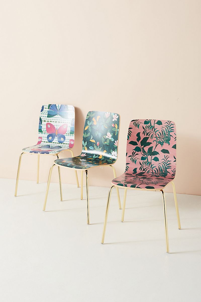 Dining chairs from Paule Marrot and Anthropologie