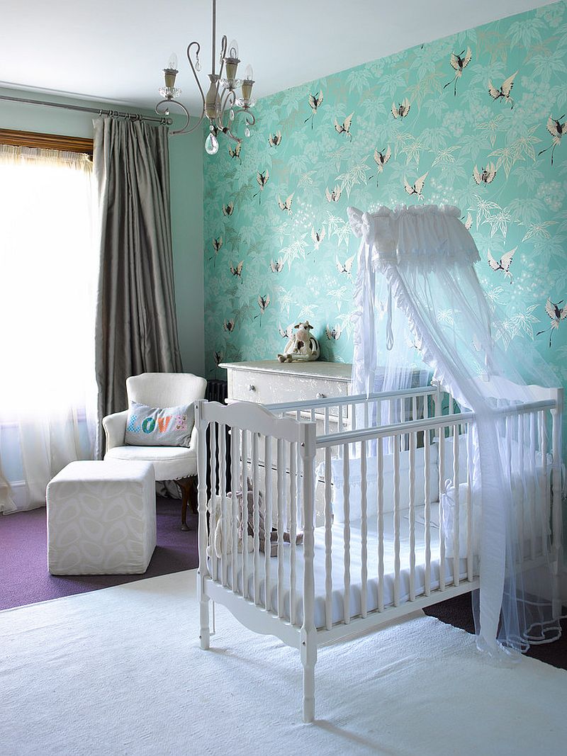 Eclectic-wallpaper-in-blue-for-the-fabulous-modern-nursery