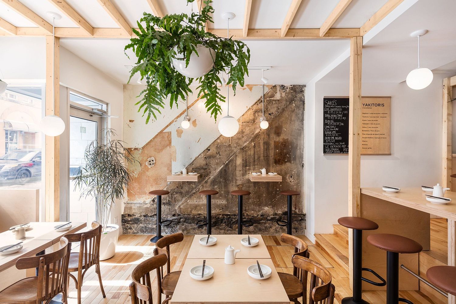 Fabulous and cheerful interior of the Japanese cafe