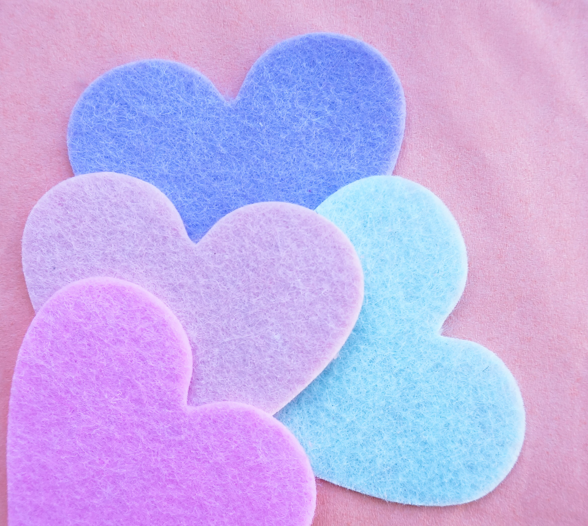Felt hearts add style and charm