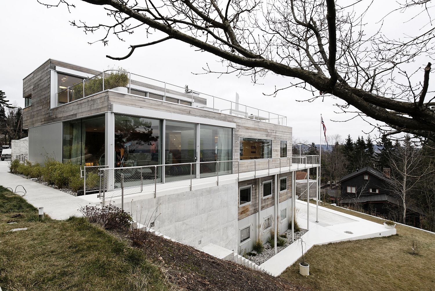 Gorgeous four levels of the home overlooking the landscape outside