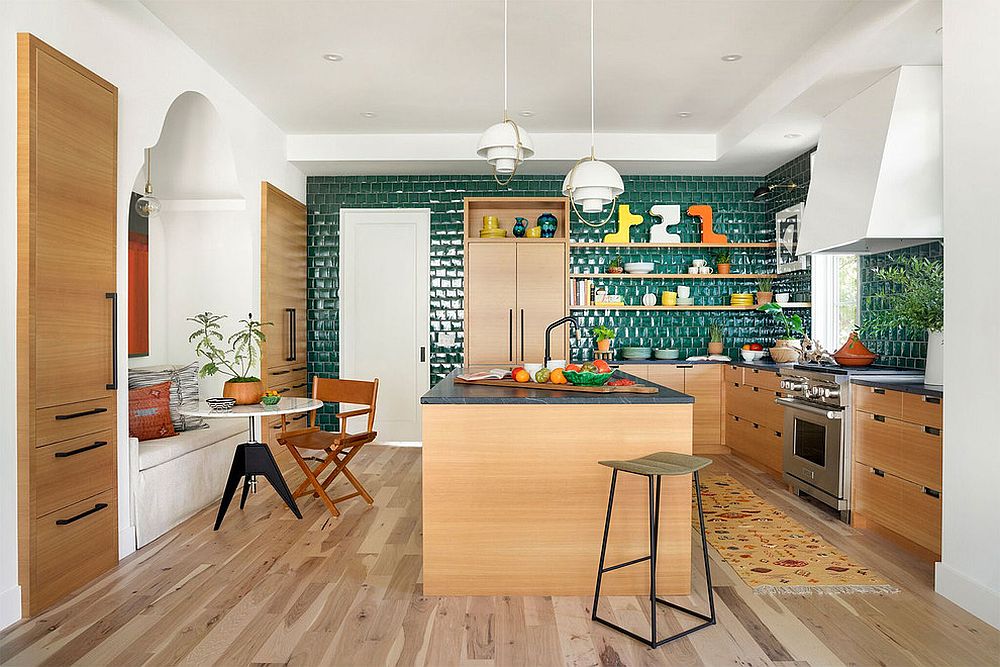 Green is a color that is bound to make an impact in kitchens throughout 2019