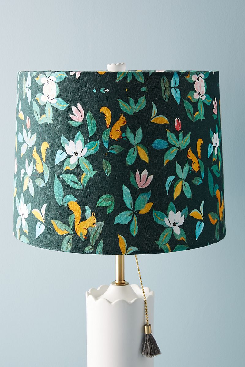 Squirrel lamp shade from Anthropologie