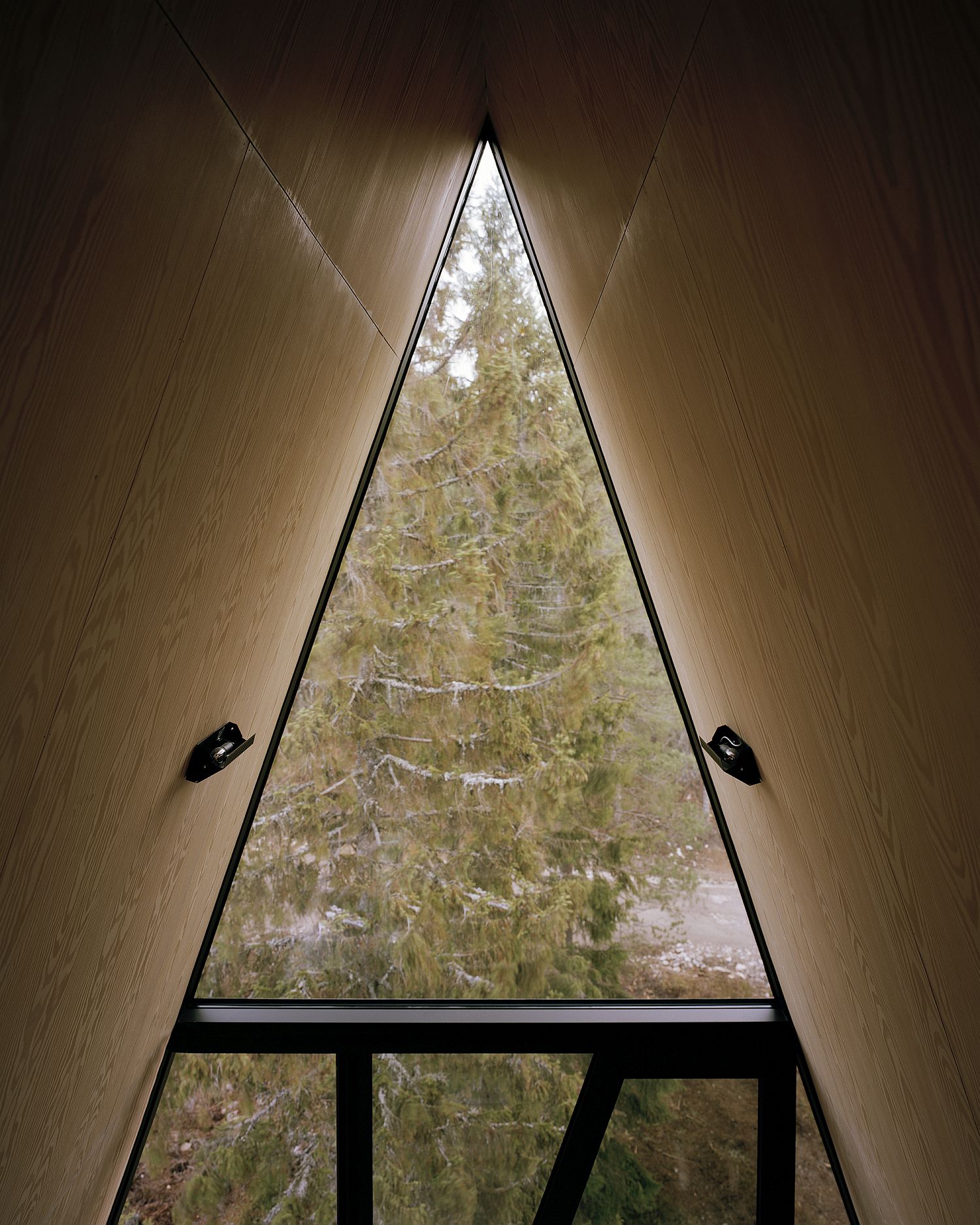 View of the landscape from the cozy cabin above ground