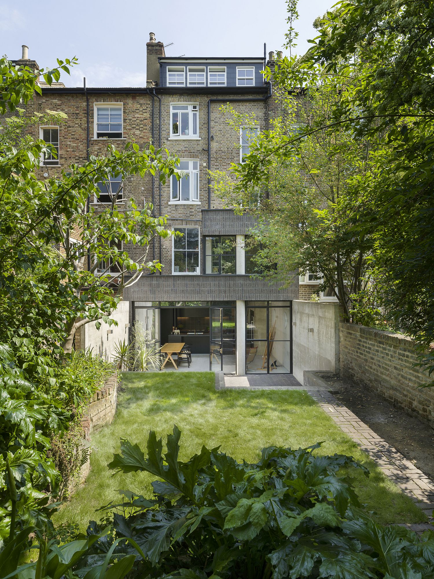 View of the new rear extension of the London home