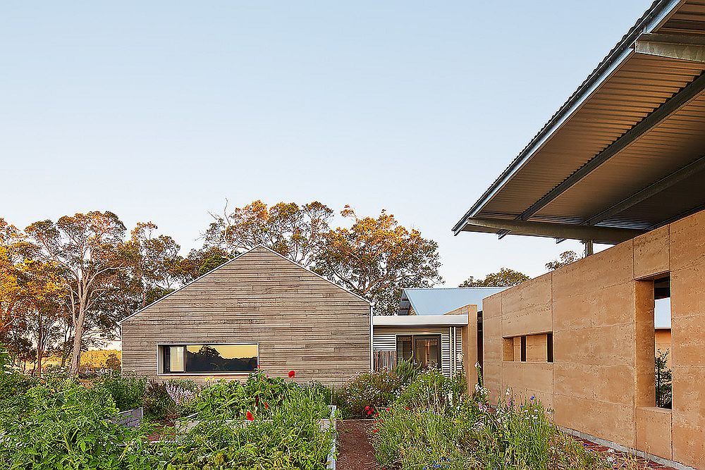 Beautifully crafted garden outside the modern rustic Aussie farmhouse