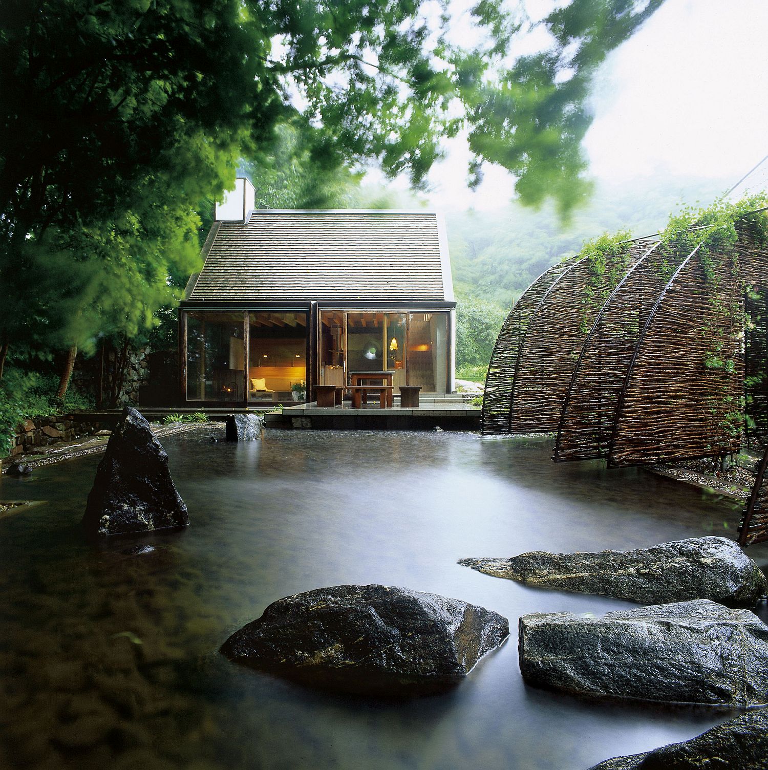 Creek and natural water body around the house enhances its amazing aura